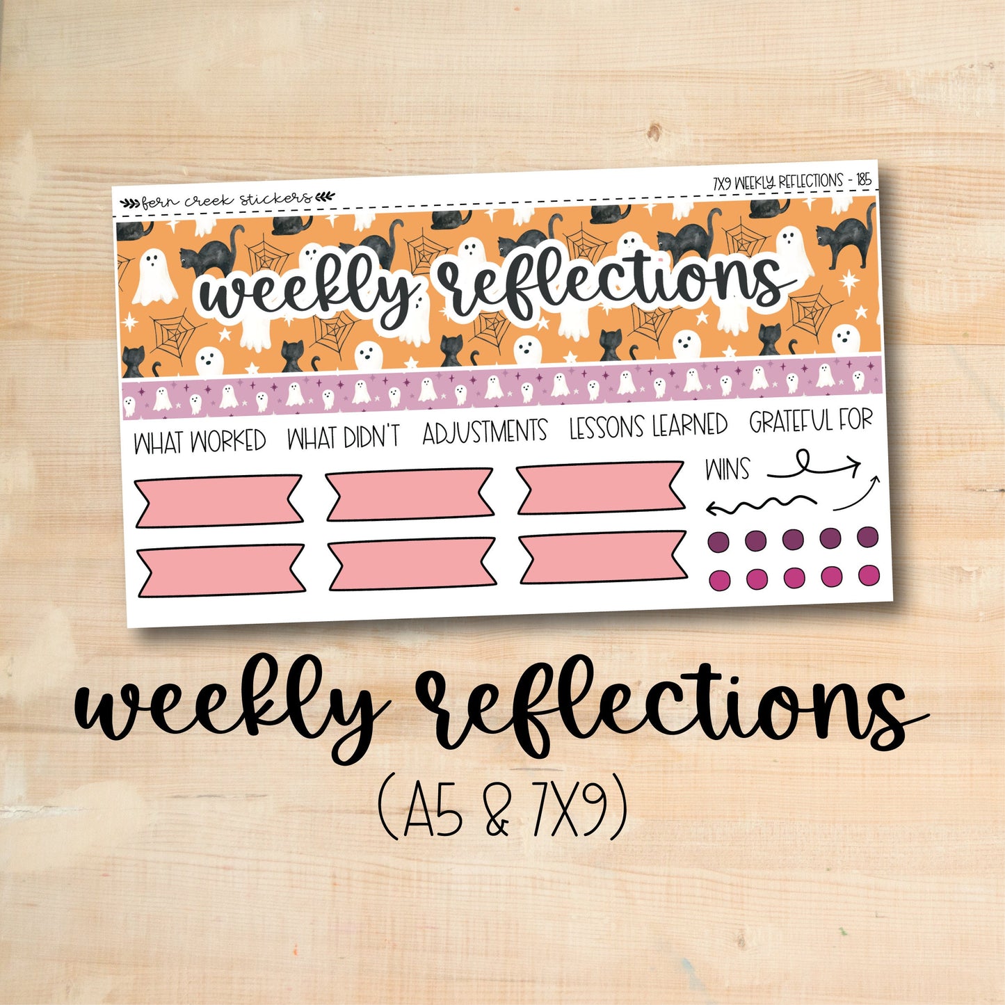 WR-185 || CUTE HALLOWEEN 7x9 and A5 MakseLife Weekly Reflections