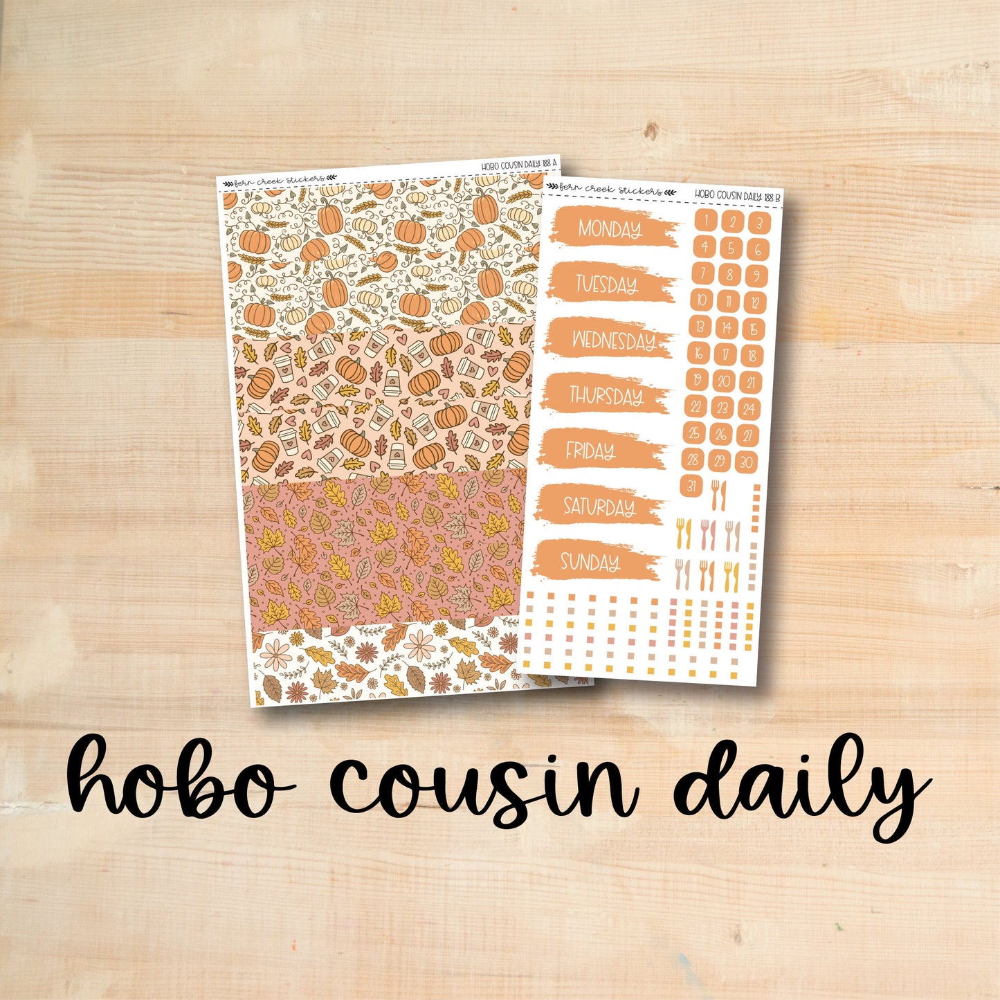 HC Daily 188 || PUMPKIN SPICE Hobonichi Cousin Daily Kit