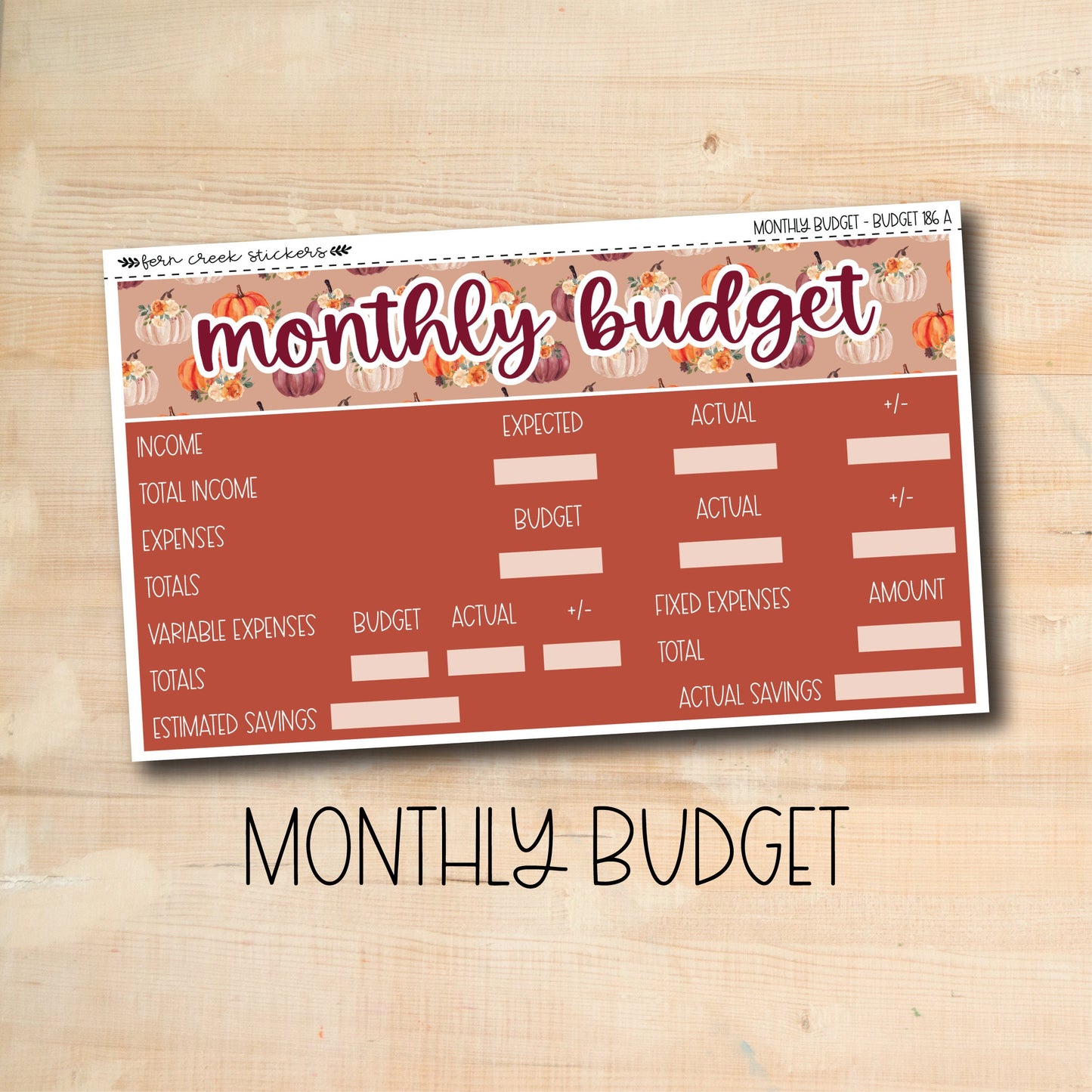 BUDGET-186 || PUMPKIN PICKING 7x9 budget kit