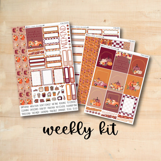 KIT-186 || PUMPKIN PICKING weekly planner kit for Erin Condren, Plum Paper, MakseLife and more!