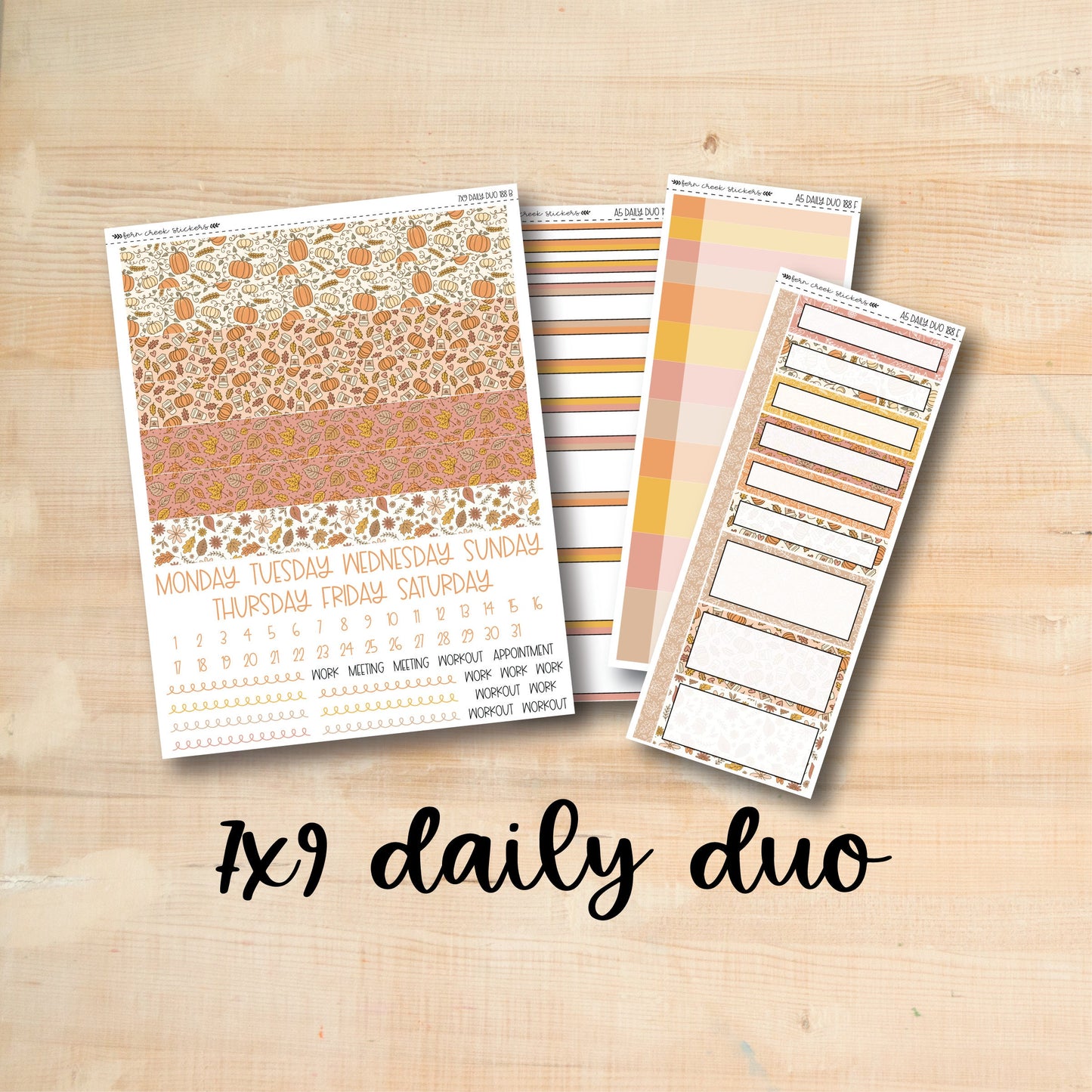 7x9 Daily Duo 188 || PUMPKIN SPICE 7x9 Daily Duo Kit