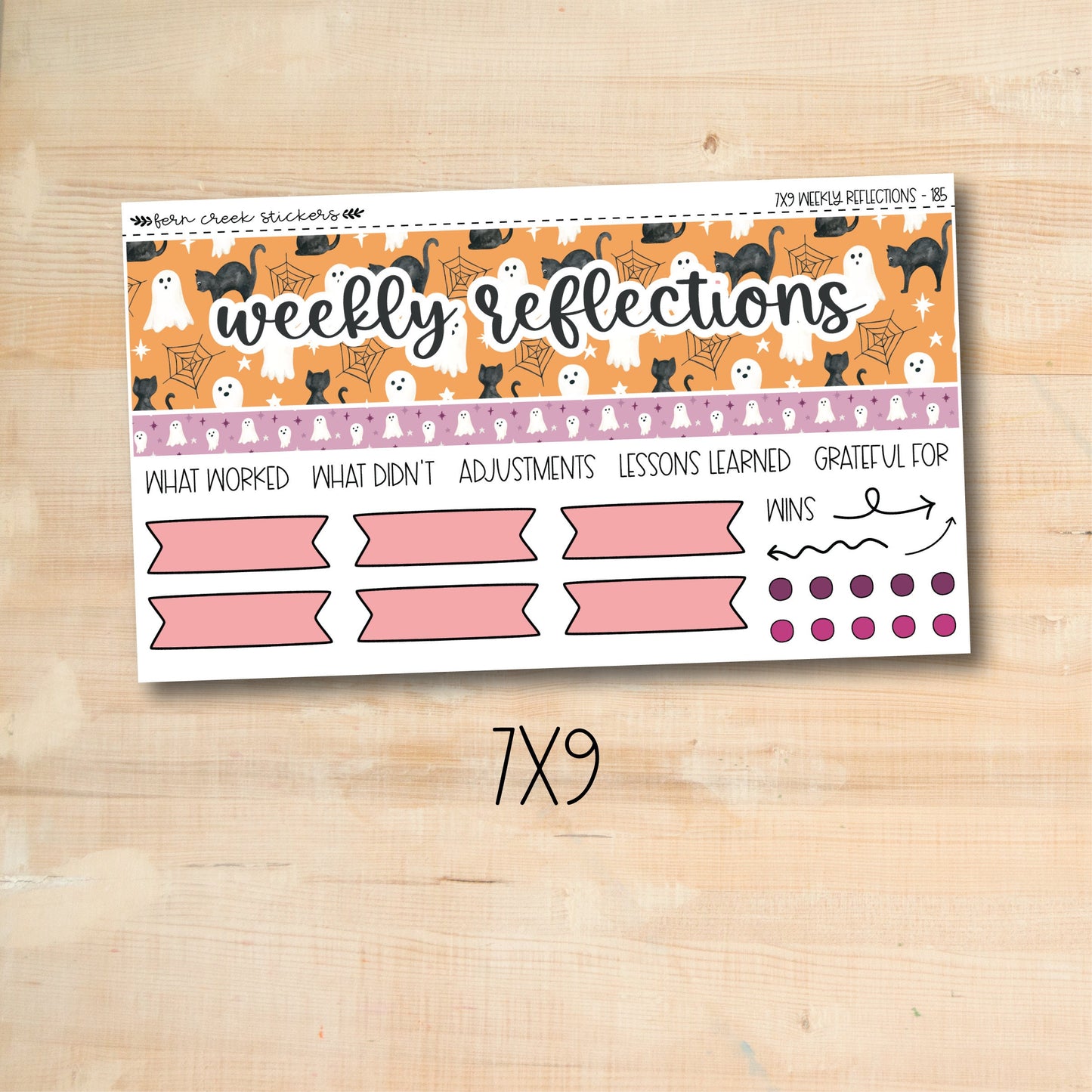 WR-185 || CUTE HALLOWEEN 7x9 and A5 MakseLife Weekly Reflections
