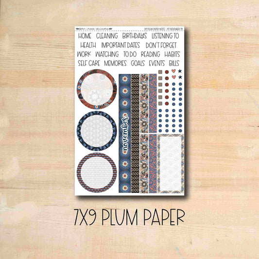 7x9 Plum NOTES-191 || BIG DREAMS 7x9 Plum Paper November notes page