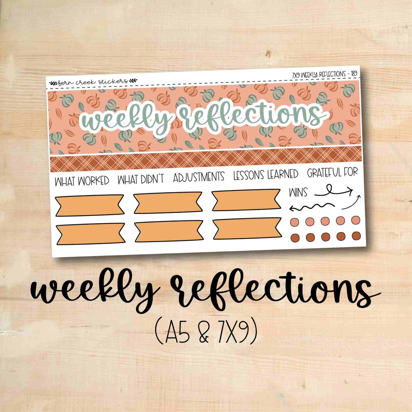WR-189 || GATHER 7x9 and A5 MakseLife Weekly Reflections