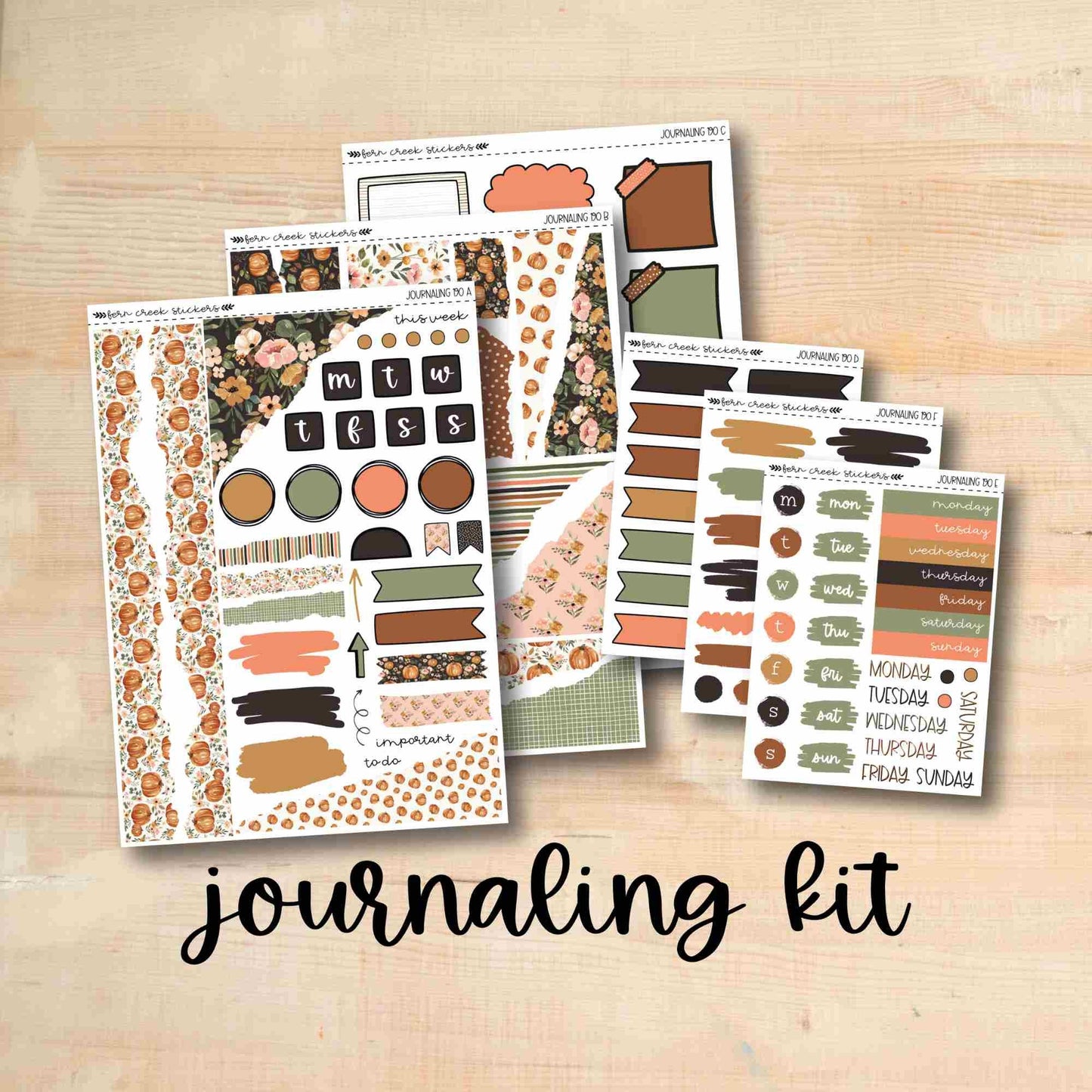 JOURN190 || PUMPKIN BLOSSOMS Journaling Kit