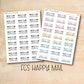 S-D-15 || FCS HAPPY MAIL script stickers
