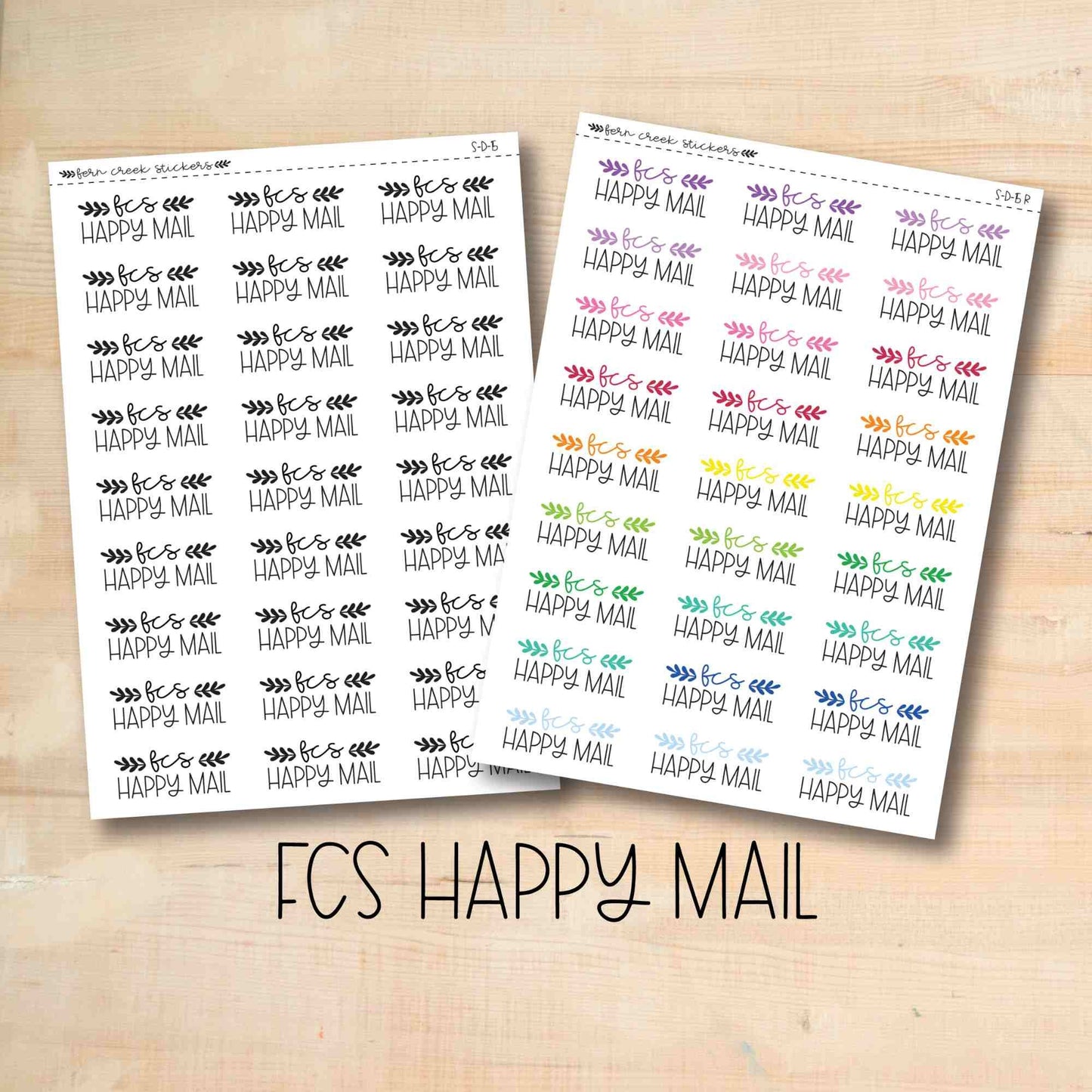 S-D-15 || FCS HAPPY MAIL script stickers