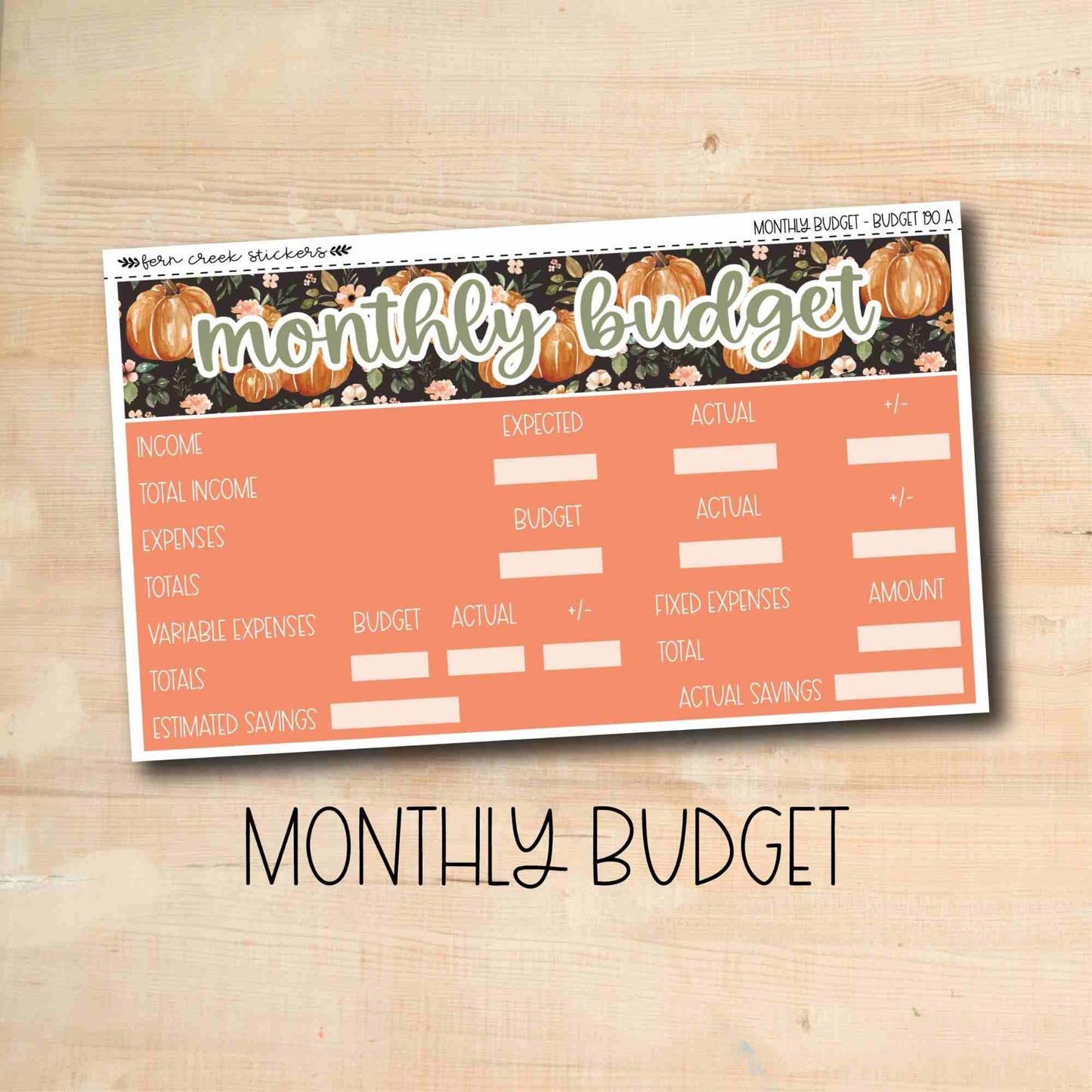 BUDGET-190 || PUMPKIN BLOSSOMS 7x9 budget kit