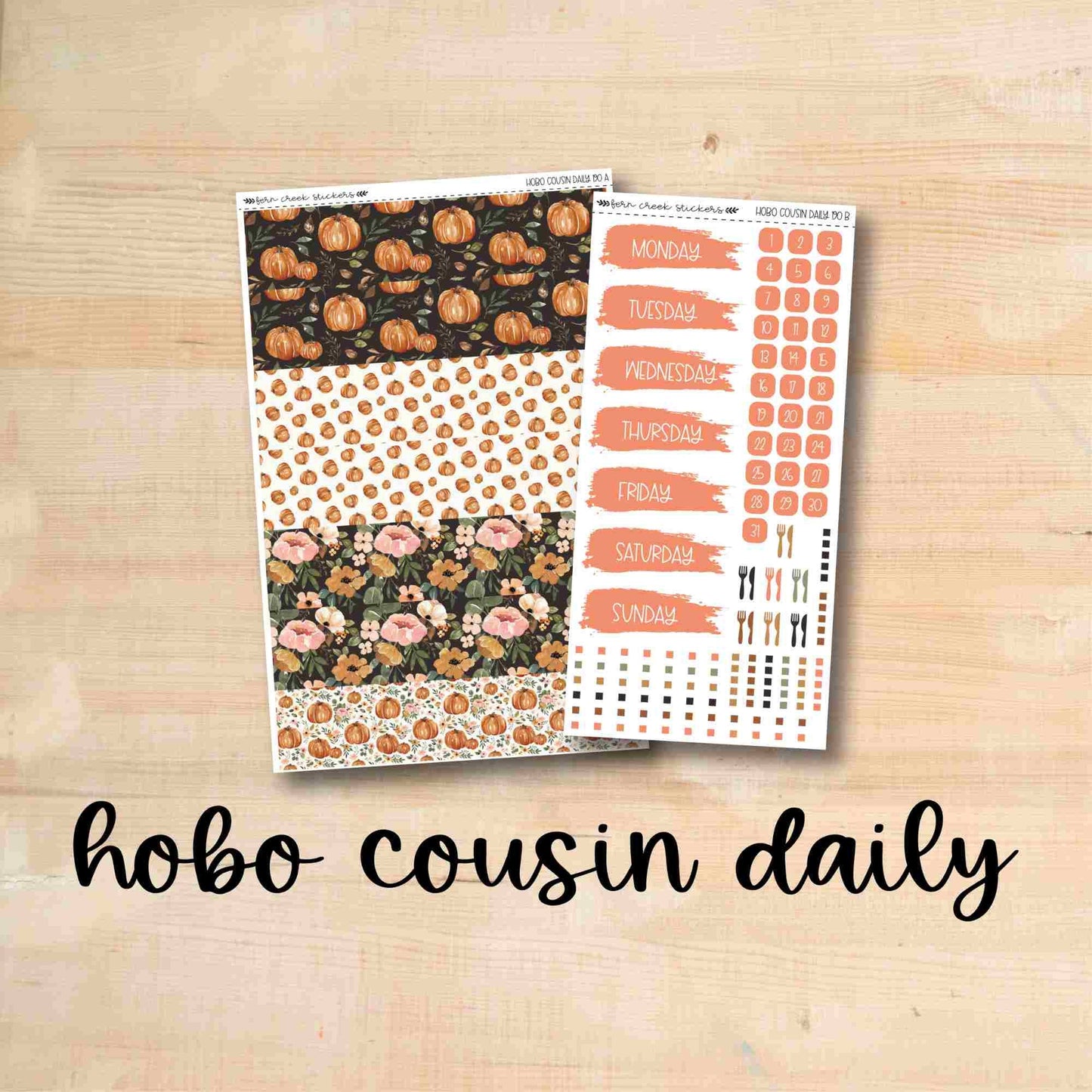 HC Daily 190 || PUMPKIN BLOSSOMS Hobonichi Cousin Daily Kit