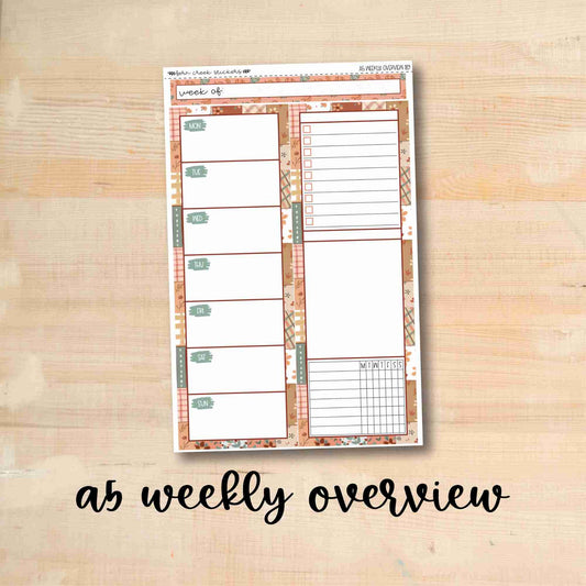 A5-WO 189 || GATHER A5 Daily Duo Erin Condren Weekly Overview