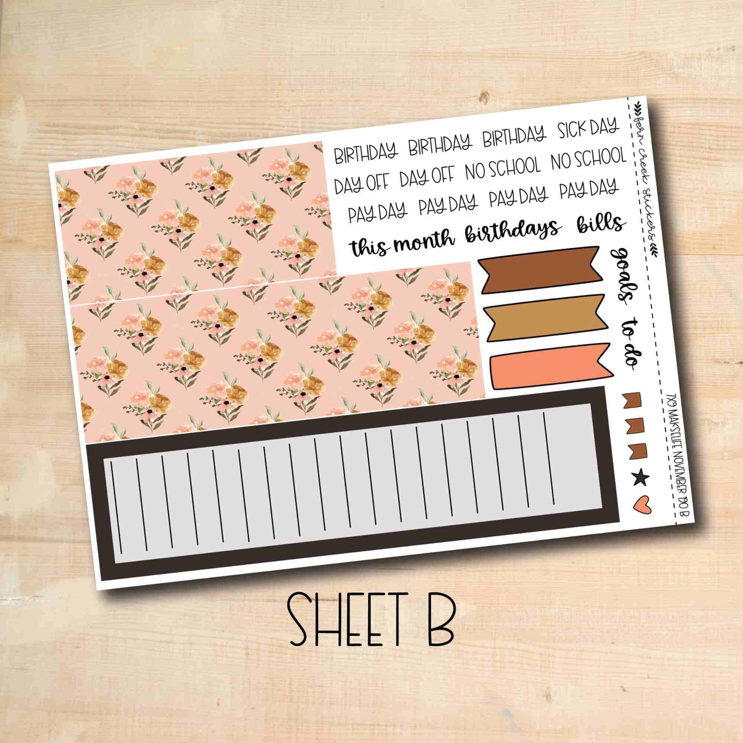 7X9 ML-190 || PUMPKIN BLOSSOMS 7x9 MakseLife November Monthly Kit