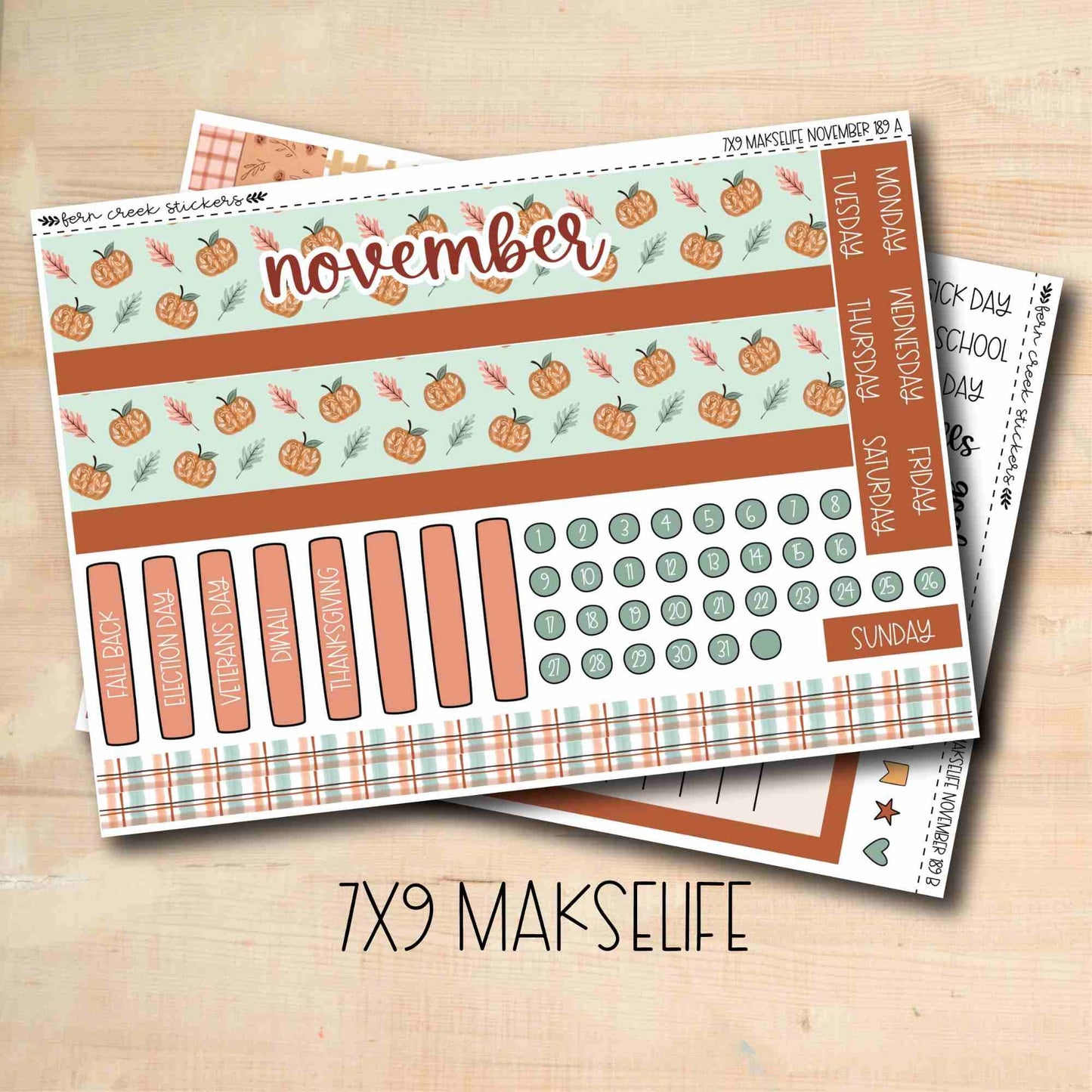 7X9 ML-189 || GATHER 7x9 MakseLife November Monthly Kit
