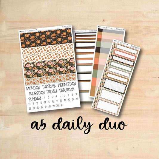 A5 Daily Duo 190 || PUMPKIN BLOSSOMS A5 Erin Condren daily duo kit