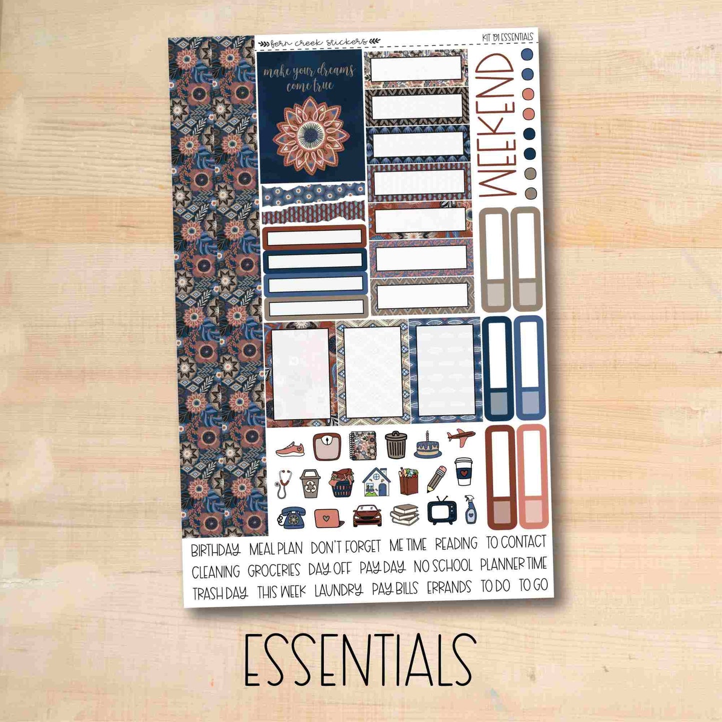 KIT-191 || BIG DREAMS weekly planner kit for Erin Condren, Plum Paper, MakseLife and more!