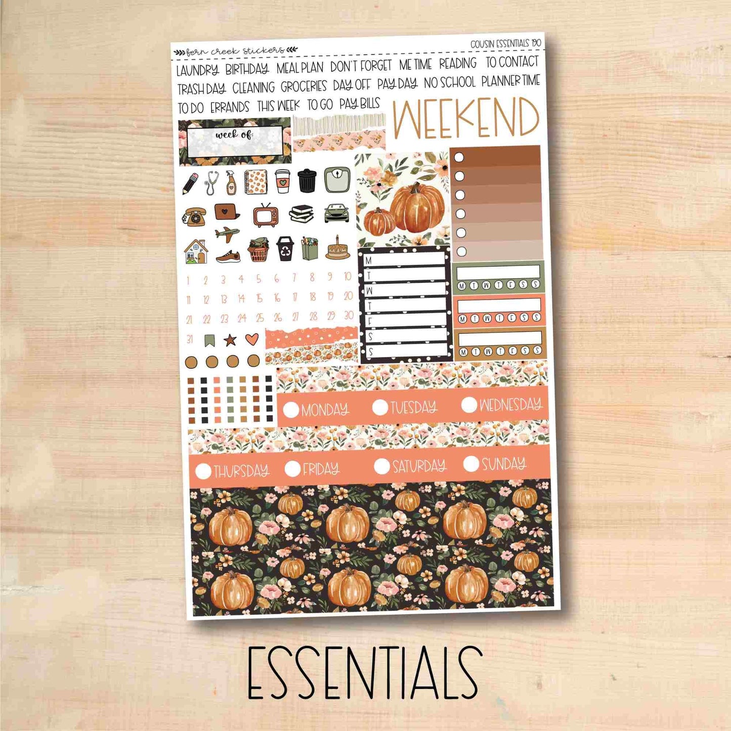 HC Weekly 190 || PUMPKIN BLOSSOMS Hobonichi Cousin Weekly Kit