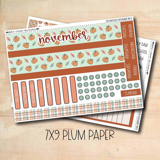 7x9 PLUM-189 || GATHER 7x9 Plum Paper November Monthly Kit
