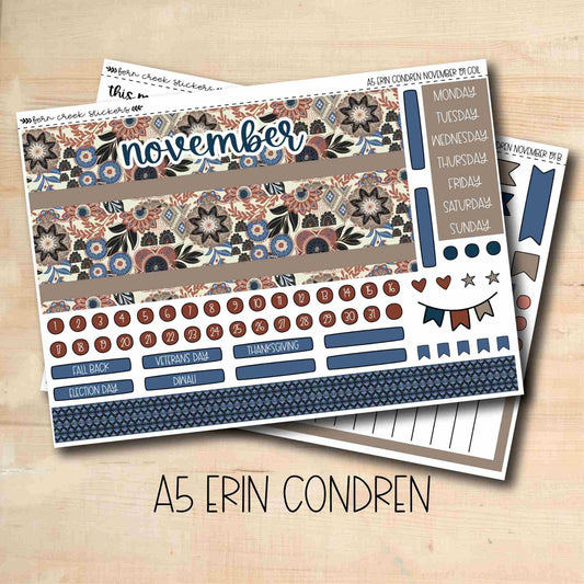 EC A5 191 || BIG DREAMS November A5 Erin Condren monthly planner kit