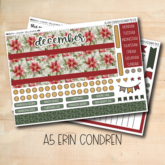 EC A5 192 || CHRISTMAS CHEER December A5 Erin Condren monthly planner kit