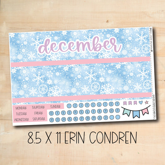 EC 8.5x11 194 || WINTER MAGIC December 8.5x11 Erin Condren monthly kit