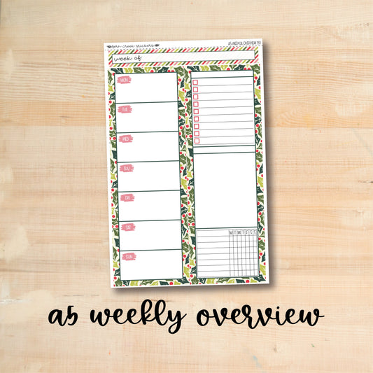 A5-WO 193 || VINTAGE CHRISTMAS A5 Daily Duo Erin Condren Weekly Overview