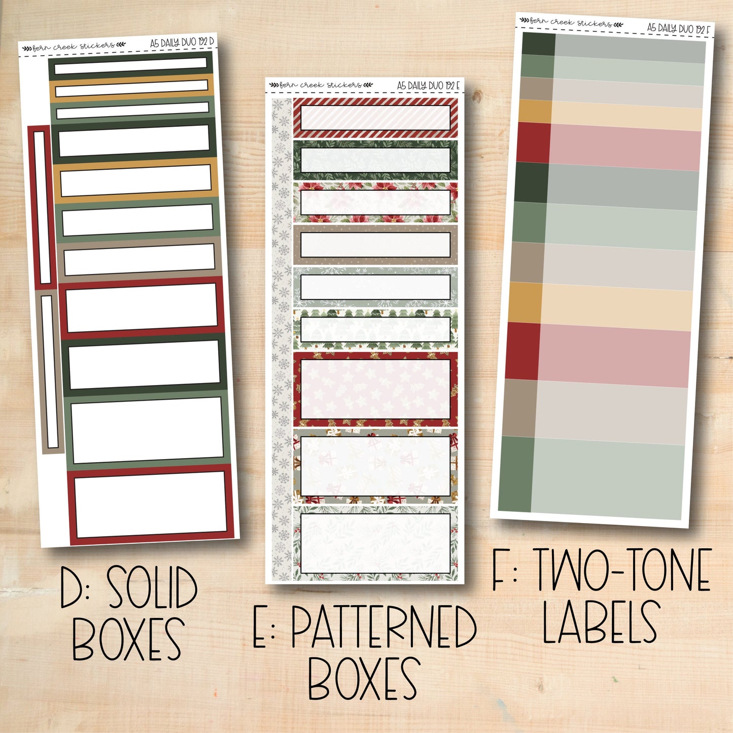 A5 Daily Duo 192 || CHRISTMAS CHEER A5 Erin Condren daily duo kit