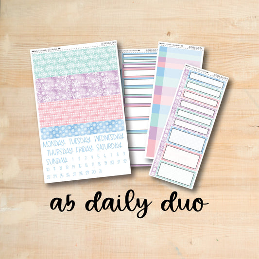 A5 Daily Duo 194 || WINTER MAGIC A5 Erin Condren daily duo kit