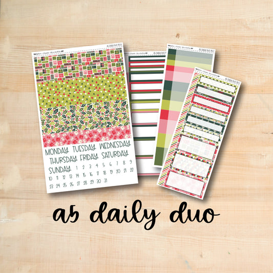 A5 Daily Duo 193 || VINTAGE CHRISTMAS A5 Erin Condren daily duo kit