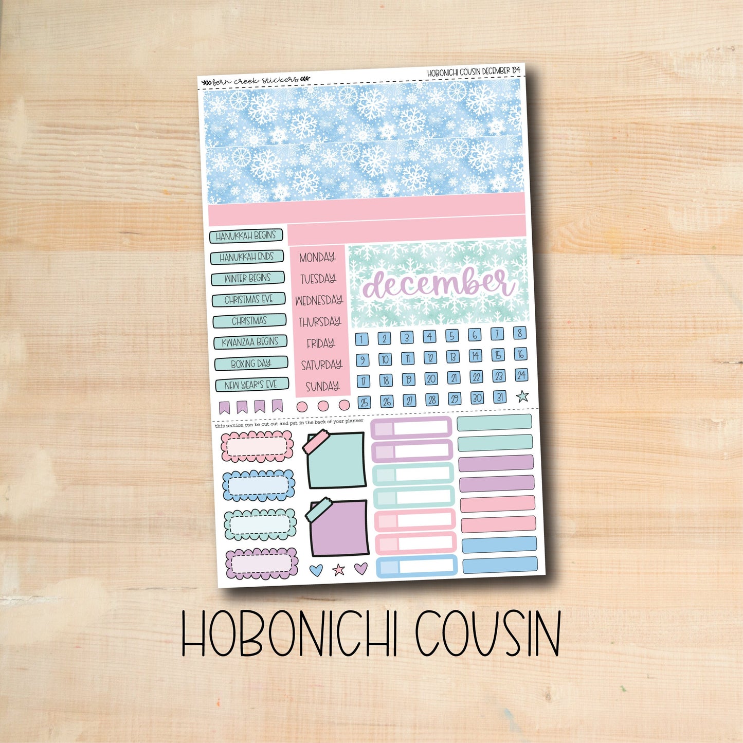 HC-194 || WINTER MAGIC December Hobonichi Cousin monthly kit