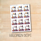DOODLES-45 || HALLOWEEN DESKS doodle planner stickers