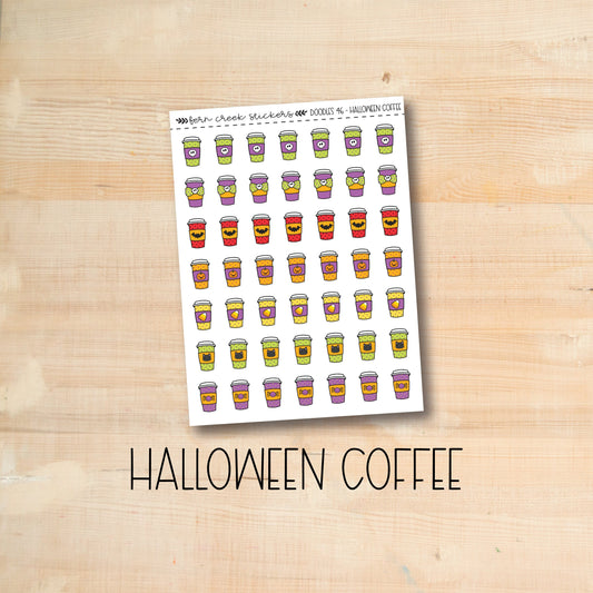 DOODLES-46 || HALLOWEEN CUP doodle planner stickers