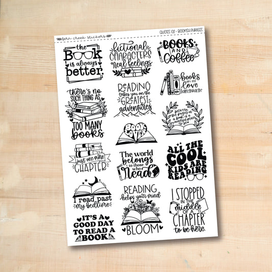 QUOTES-02 || Bookish phrases quote stickers