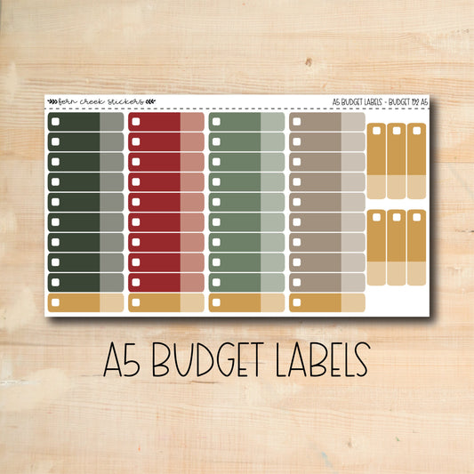 BUDGET-192 || CHRISTMAS CHEER A5 budget labels