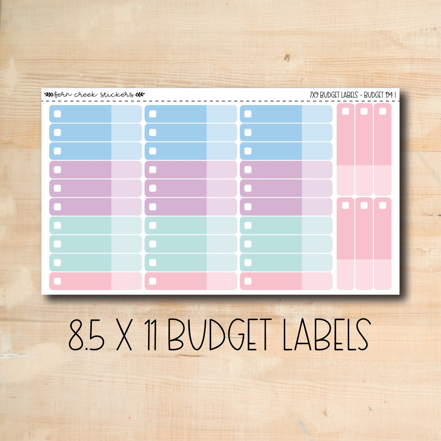 BUDGET-194 || WINTER MAGIC 8.5x11 budget labels