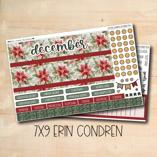 EC 7x9 192 || CHRISTMAS CHEER December 7x9 Erin Condren monthly planner kit