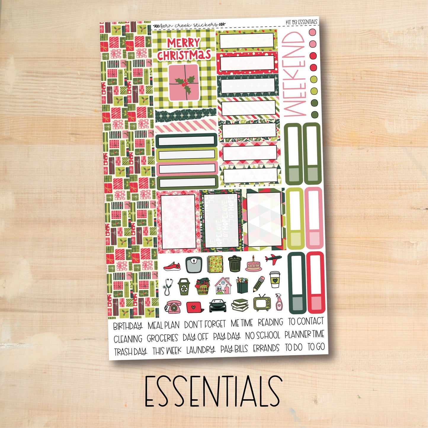 KIT-193 || VINTAGE CHRISTMAS weekly planner kit for Erin Condren, Plum Paper, MakseLife and more!