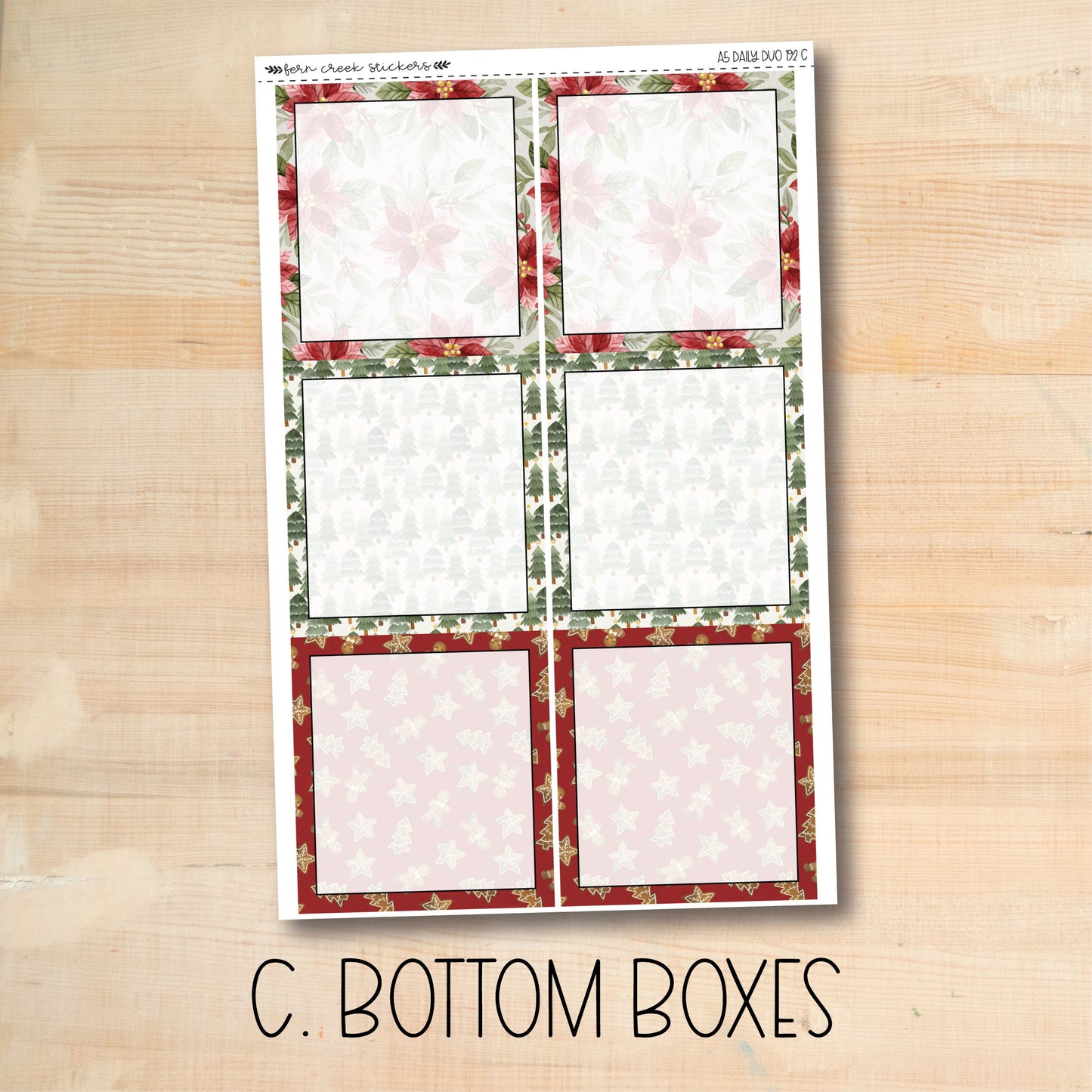 A5 Daily Duo 192 || CHRISTMAS CHEER A5 Erin Condren daily duo kit