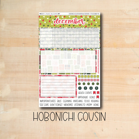 HCMO-193 || VINTAGE CHRISTMAS December Hobonichi Cousin monthly overview