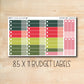 BUDGET-193 || VINTAGE CHRISTMAS 8.5x11 budget labels