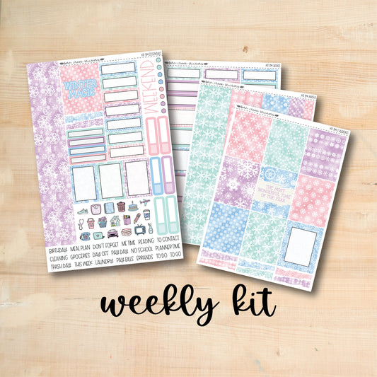 KIT-194 || WINTER MAGIC weekly planner kit for Erin Condren, Plum Paper, MakseLife and more!