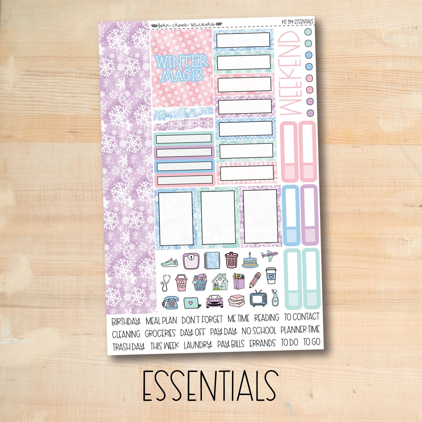KIT-194 || WINTER MAGIC weekly planner kit for Erin Condren, Plum Paper, MakseLife and more!