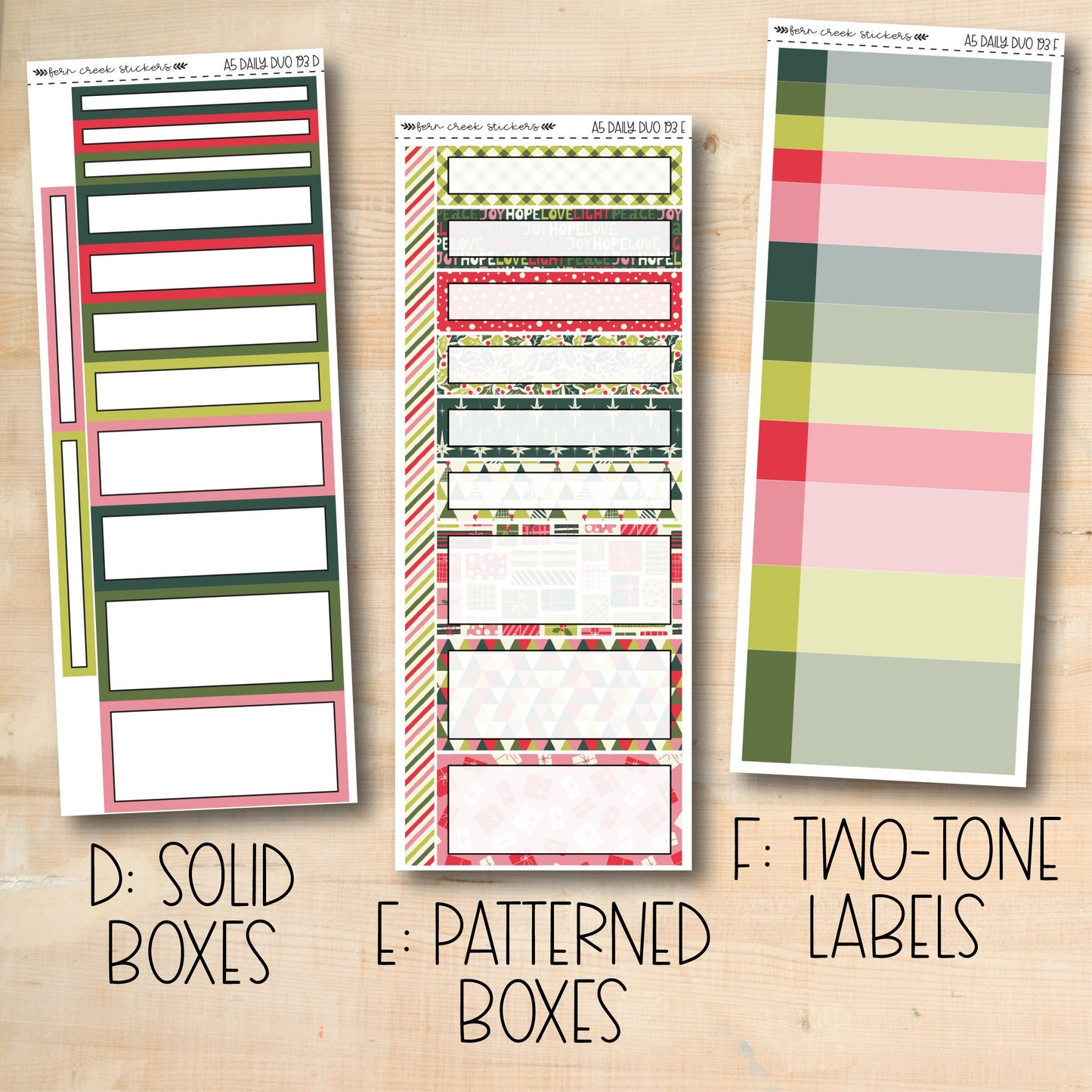 A5 Daily Duo 193 || VINTAGE CHRISTMAS A5 Erin Condren daily duo kit