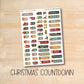 S-Z-08 || Colorful Christmas countdown stickers