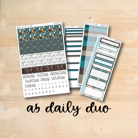 A5 Daily Duo 198 || WINTER FOREST A5 Erin Condren daily duo kit