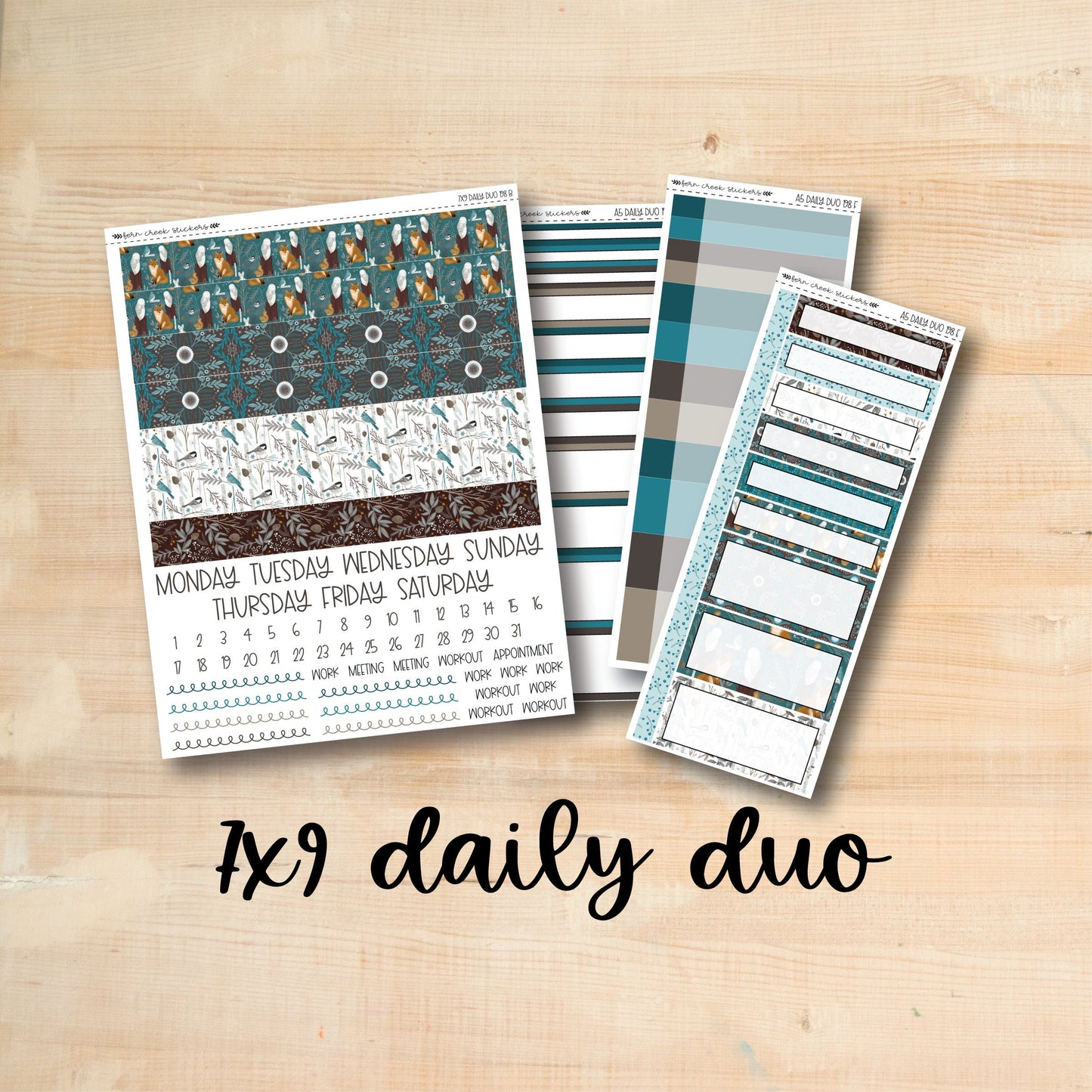 7x9 Daily Duo 198 || WINTER FOREST 7x9 Daily Duo Kit