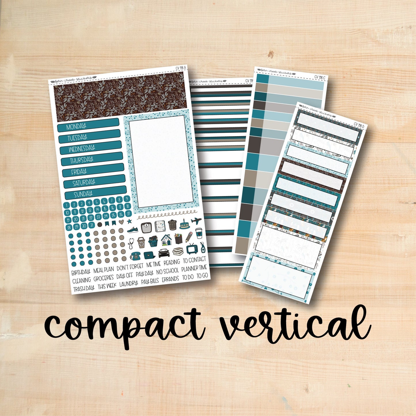 CV 198 || WINTER FOREST Erin Condren A5 Compact Vertical Kit