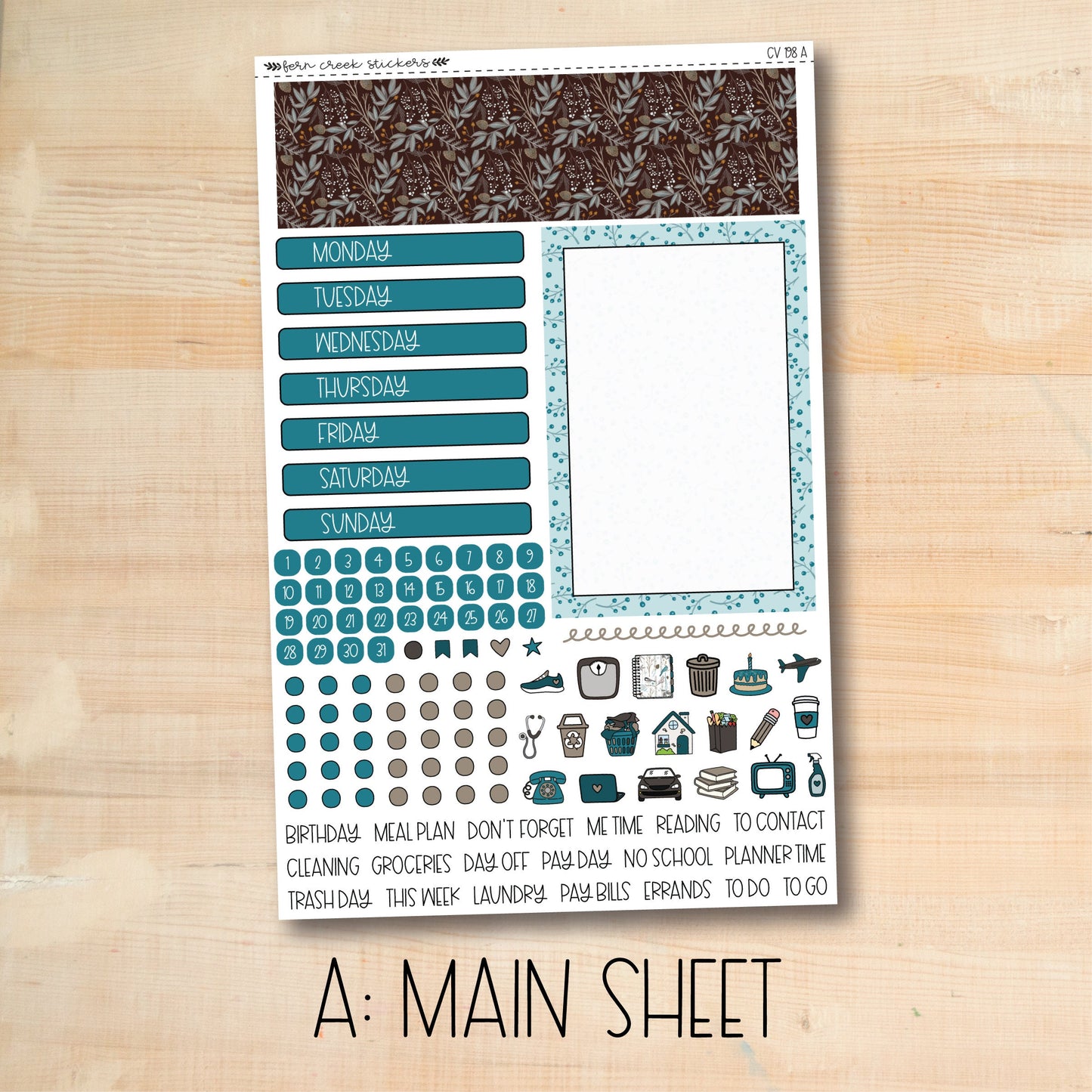 CV 198 || WINTER FOREST Erin Condren A5 Compact Vertical Kit