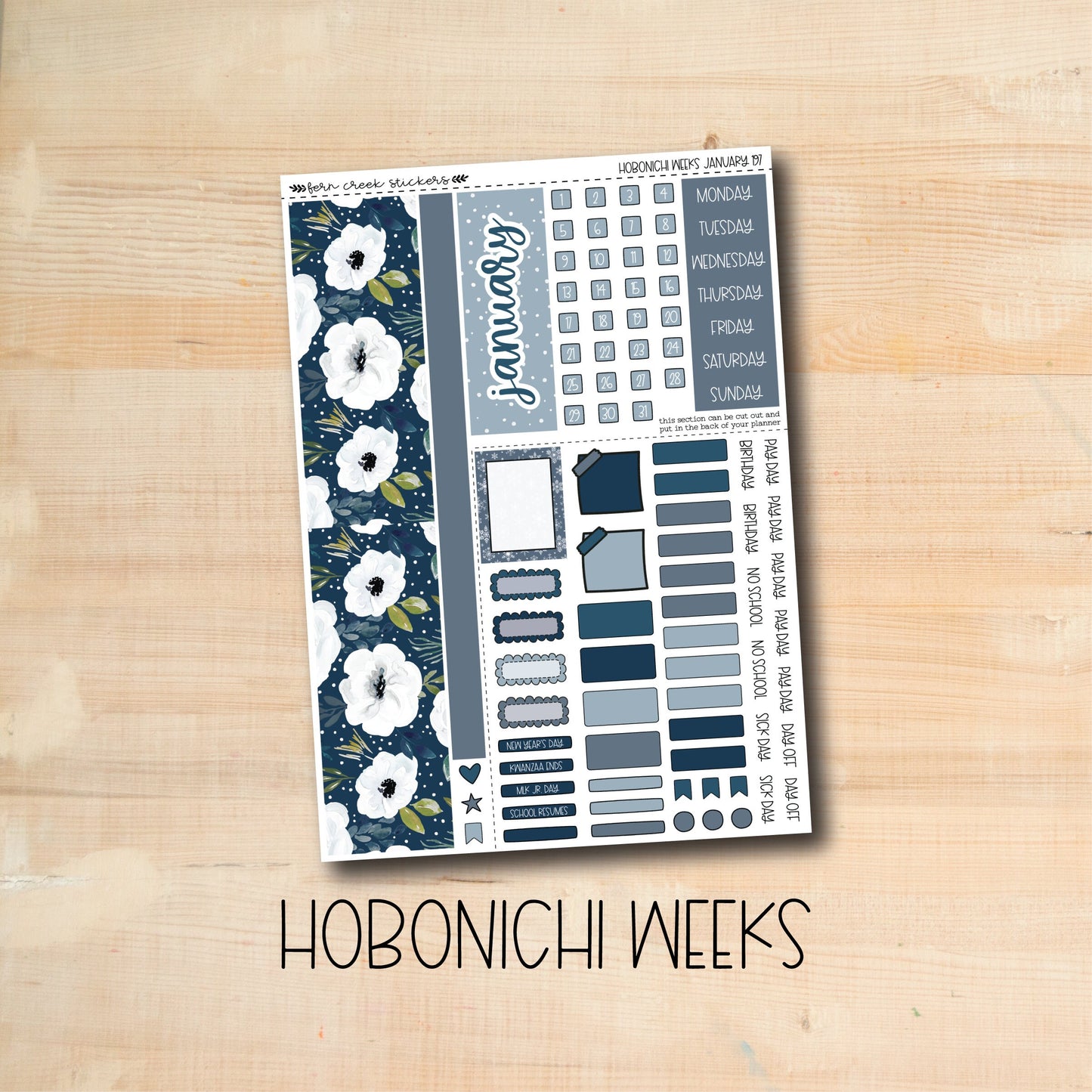 HW-197 || WINTER FARMHOUSE January Hobonichi Weeks monthly kit