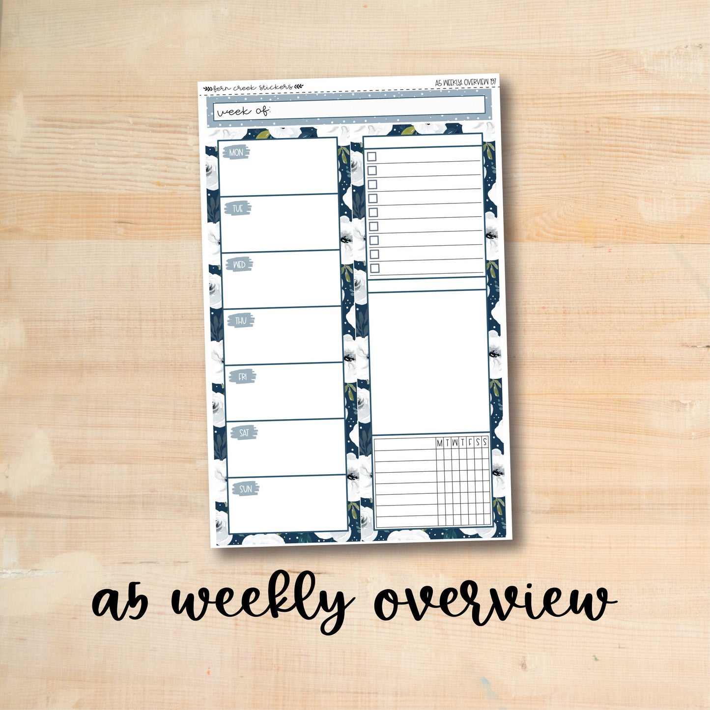 A5-WO 197 || WINTER FARMHOUSE A5 Daily Duo Erin Condren Weekly Overview