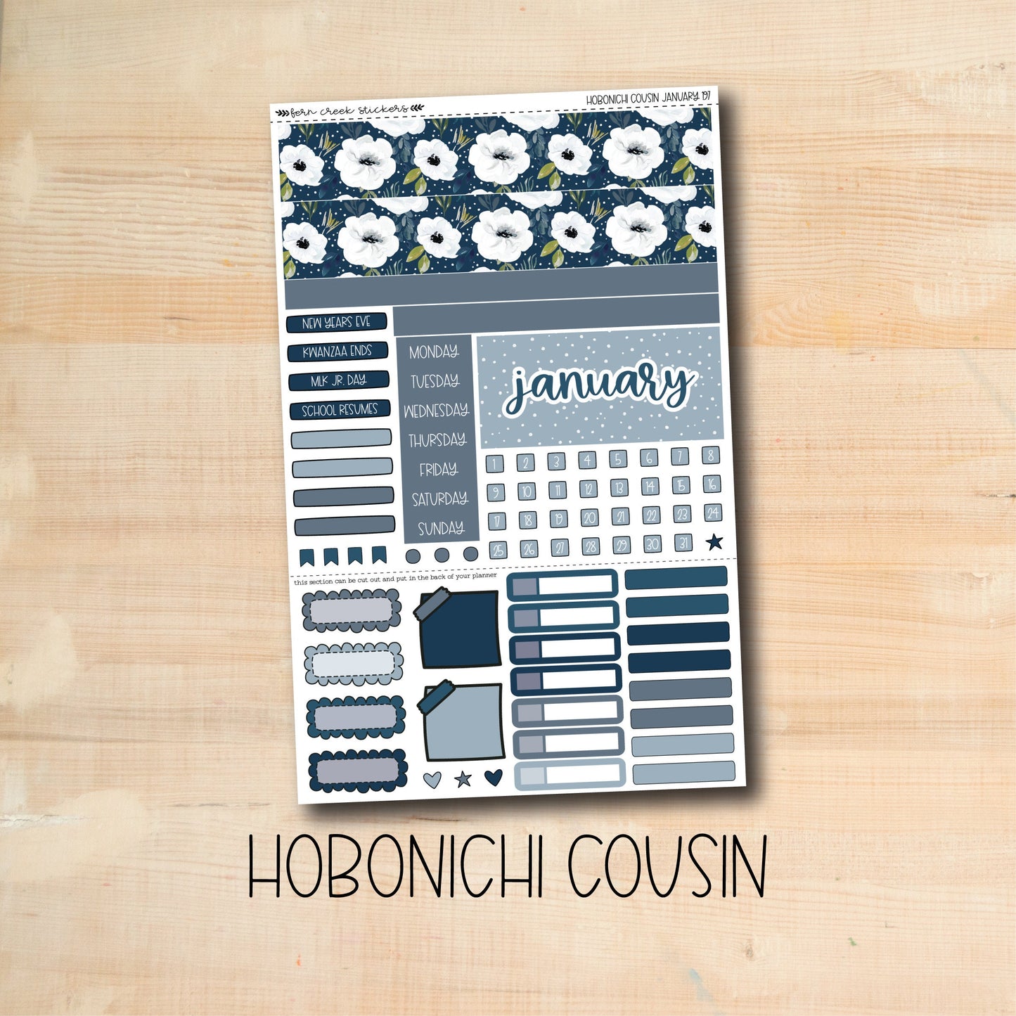 HC-197 || WINTER FARMHOUSE January Hobonichi Cousin monthly kit