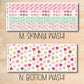 a pair of washi tapes with hearts on them